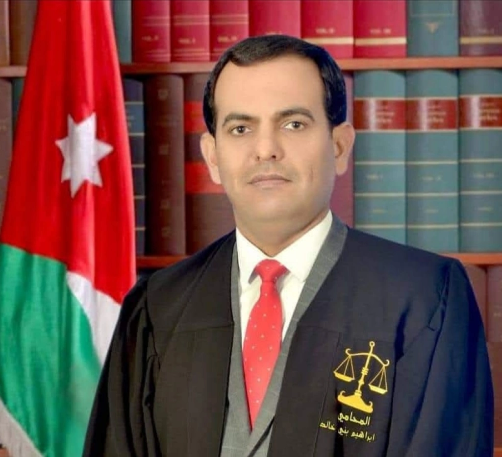 المحامي ابراهيم بني خالد يُهنئ جلالة الملك وجلالة الملكة وولي العهد والأسرة الأردنية بعيد الفطر السعيد