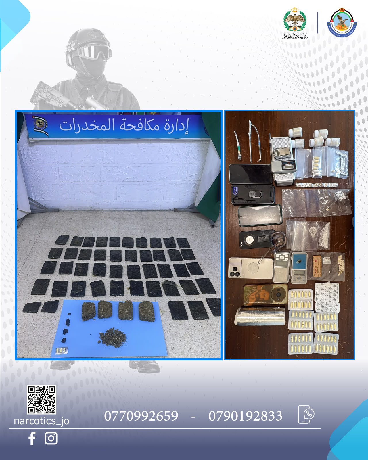 الأمن يلقي القبض على ٣١ تاجراً ومروجاً للمخدرات في مختلف مناطق المملكة