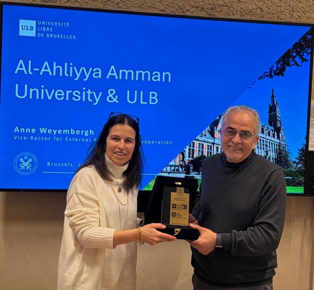 رئيس جامعة عمّان الأهلية يزور جامعة (ULB) في بروكسل