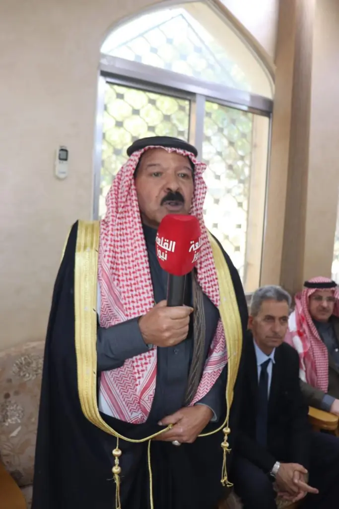 الشيخ خالد اخورشيده الخزاعله وابناء المرحوم الشيخ عبدالرحيم باشا ابو وندي نسايب