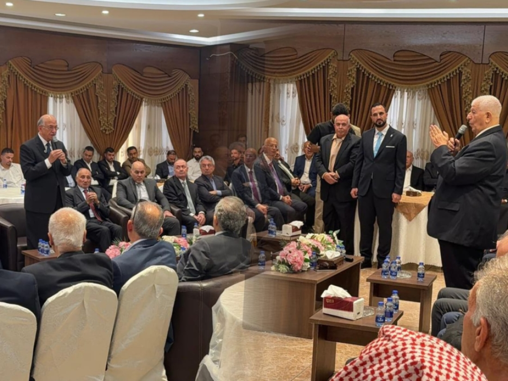الملاحمة والعضيبات نسايب ....  الوزير قفطان المجالي يقود جاهة عشيرة الملاحمة / الطراونة إلى عشيرة العضيبات في جرش ( صور )