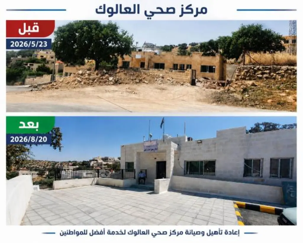 الصحة: إعادة تأهيل مركز صحي العالوك في الزرقاء