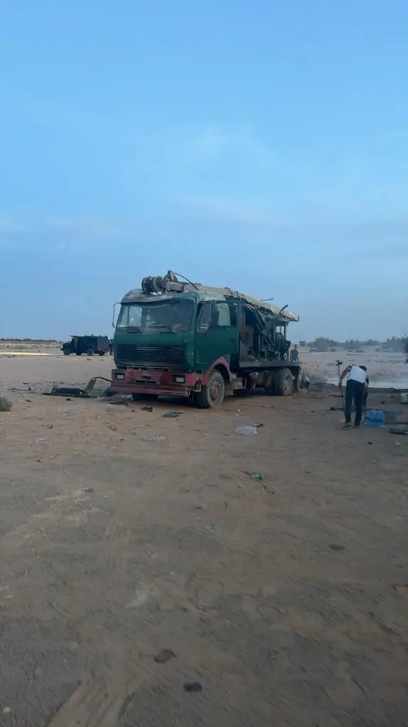 المياه: ضبط حفارة أثناء حفر بئر مخالفة في الجفر