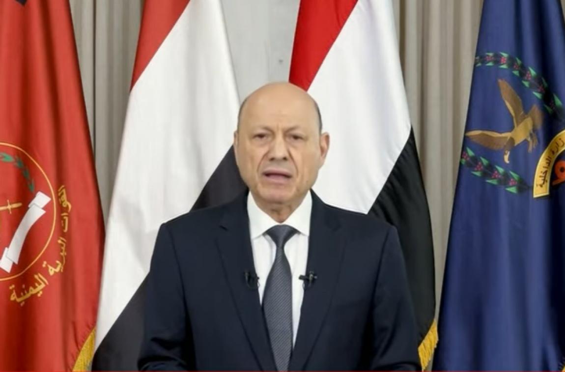 العليمي يدعو الشعب اليمني للنفير واستعادة بسط السيادة وصولًأ إلى صنعاء